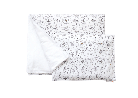 Постельное бельё в детскую кроватку «Зверушки» (сатин). Состав: наволочка 40*32 см