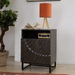 Прикроватная тумбочка из массива, ЛАХАРА Грей — изображение 3