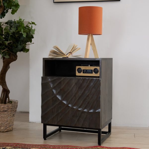 Прикроватная тумбочка из массива, ЛАХАРА Грей — изображение 3