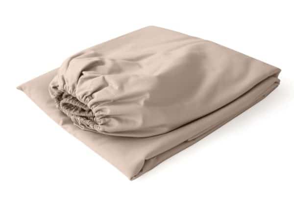 Простынь на резинке для кровати 140*200 см (бежевый, сатин) — изображение 3