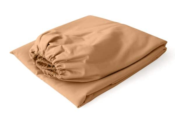 Простынь на резинке для кровати 140*200 см (мокко, сатин) — изображение 3