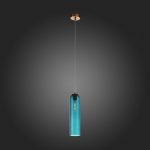SL1145.383.01 Светильник подвесной ST-Luce Латунь/Голубой E27 1*60W CALLANA — изображение 2