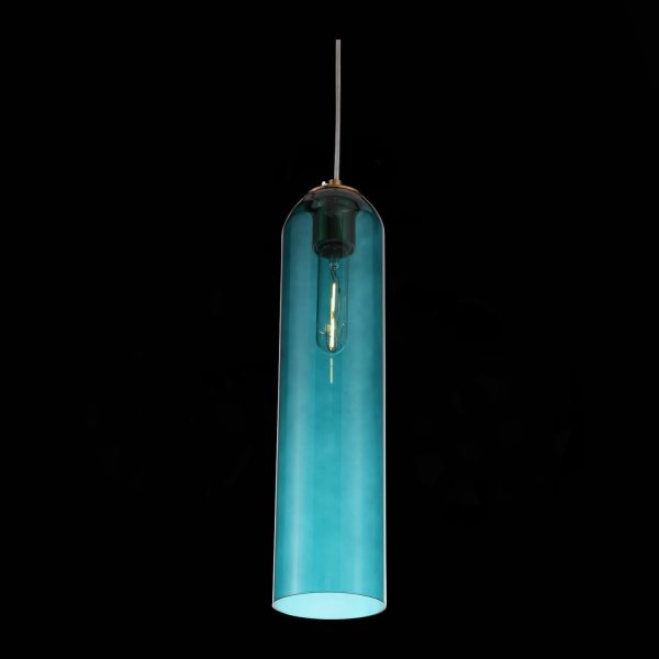 SL1145.383.01 Светильник подвесной ST-Luce Латунь/Голубой E27 1*60W CALLANA — изображение 4