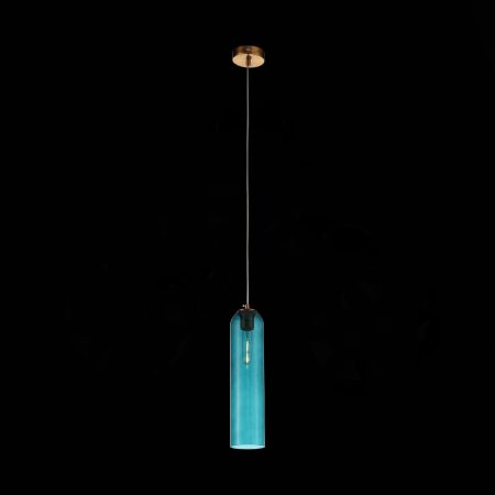 SL1145.383.01 Светильник подвесной ST-Luce Латунь/Голубой E27 1*60W CALLANA