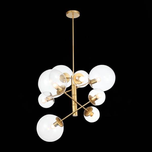 SL1150.203.08 Светильник подвесной ST-Luce Матовое золото/Прозрачный E27 8*40W (из 3-х коробок) LIORA — изображение 4