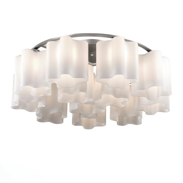 SL116.052.12 Люстра потолочная ST-Luce Серебристый/Белый E27 12*60W (из 2-х коробок) ONDE — изображение 3