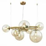 SL1162.303.07 Люстра подвесная ST-Luce Латунь/Коньячный E14 7*40W GORIZIA — изображение 2