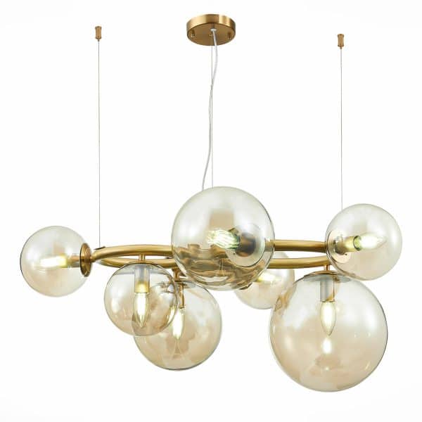 SL1162.303.07 Люстра подвесная ST-Luce Латунь/Коньячный E14 7*40W GORIZIA — изображение 2