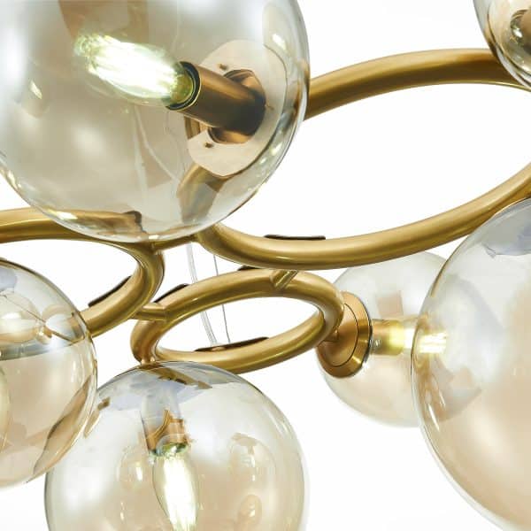 SL1162.303.07 Люстра подвесная ST-Luce Латунь/Коньячный E14 7*40W GORIZIA — изображение 3