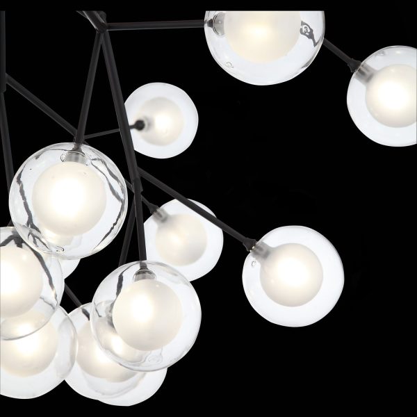 SL376.403.27 Светильник подвесной ST-Luce Черный/Прозрачный, Белый G4 LED 27*2W DEMELE — изображение 4