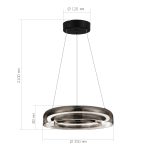 SL6019.323.01 Светильник подвесной ST-Luce Черный/Дымчатый, Белый LED 1*18W 3000K FORAY — изображение 4