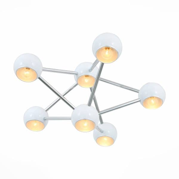 SL853.102.07 Люстра потолочная ST-Luce Хром/Хром E14 7*40W ROTTURA — изображение 3