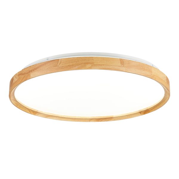 SLE201382-01 Светильник потолочный Светлое дерево/Белый LED 1*40W 3000K/4000K/6000K DELIA — изображение 3