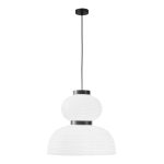 SLE6021-523-02 Светильник подвесной черный/белый D400*H380mm E27 2*60W LYKKE