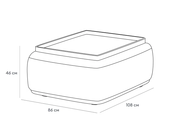 Столик прямоугольный Fabro коричневый, бежевый — изображение 5
