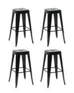 Стул барный TOLIX черный глянцевый KD 4 шт.