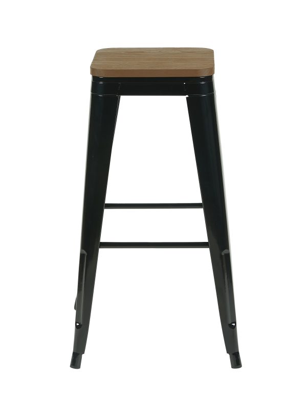 Стул барный TOLIX черный глянцевый + темное дерево KD 4 шт. — изображение 3