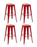Стул барный TOLIX красный глянцевый KD 4 шт.