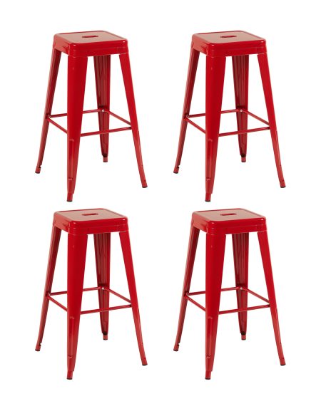 Стул барный TOLIX красный глянцевый KD 4 шт.