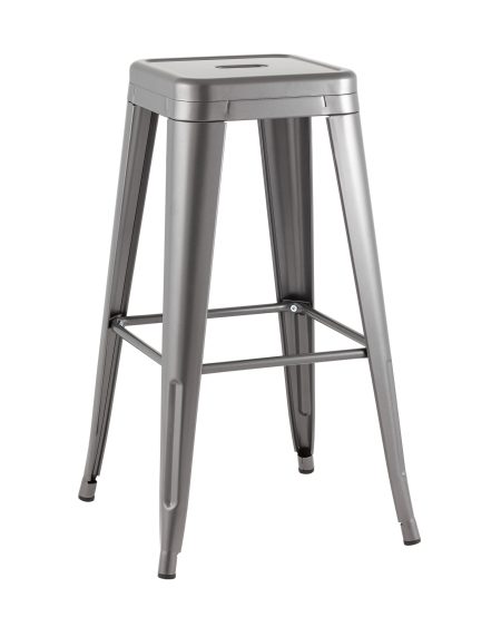 Стул барный TOLIX серебристый матовый KD