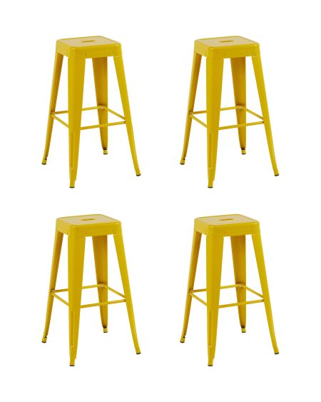 Стул барный TOLIX желтый глянцевый KD 4 шт.