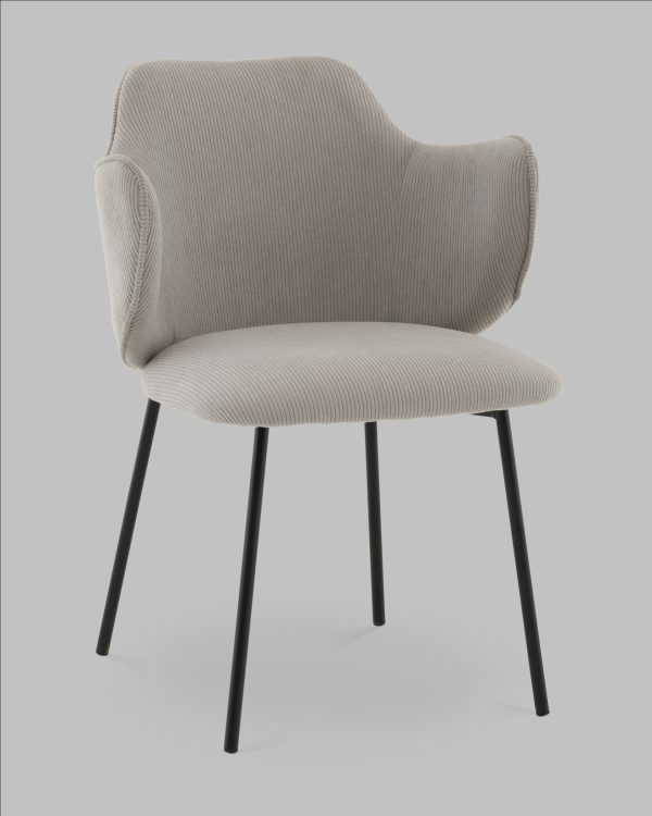 Стул Джиннет NEW велюр светло-серый — изображение 2