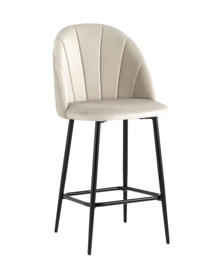 Стул полубарный Логан SN велюр бежевый