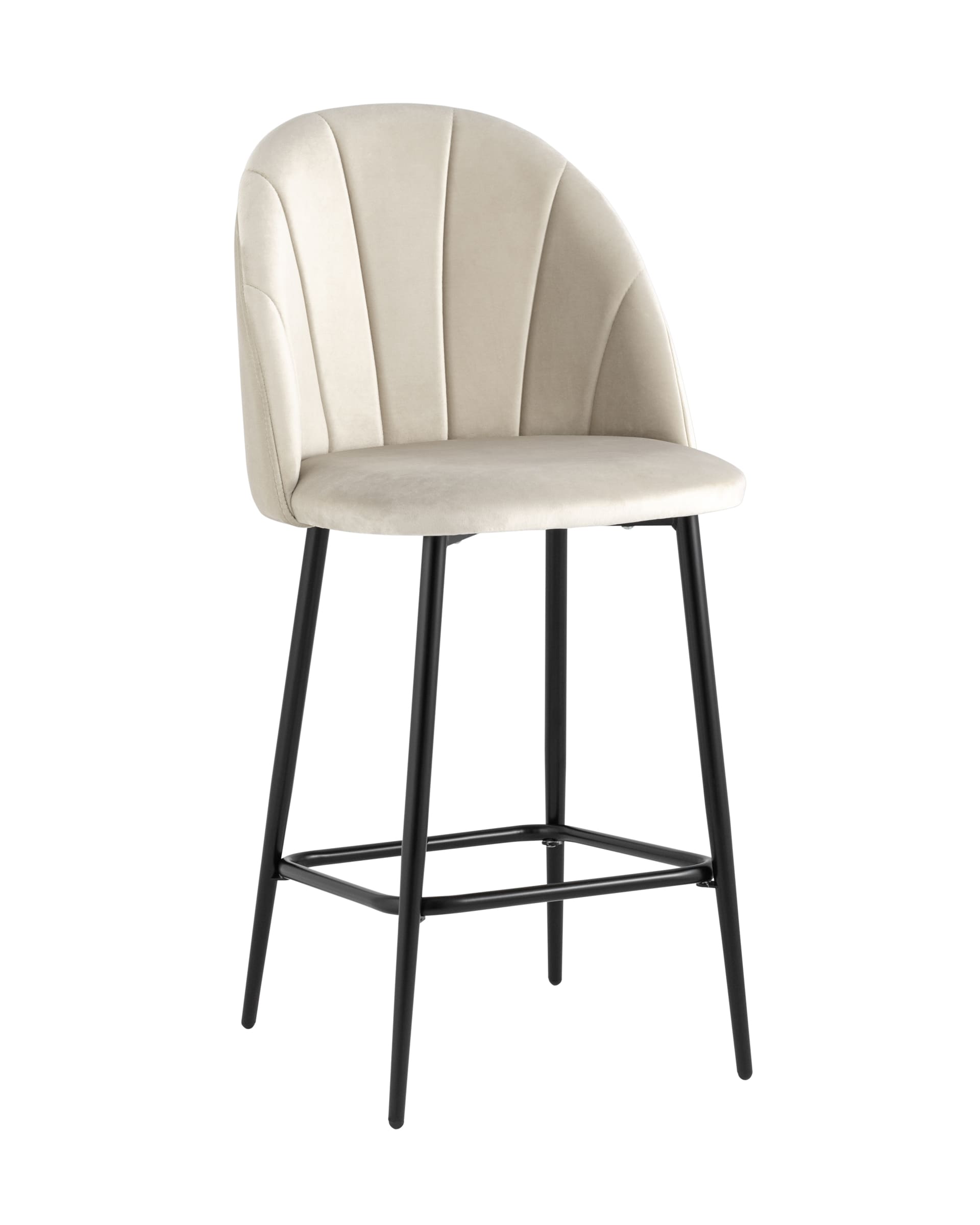 Стул полубарный Логан SN велюр бежевый Стул полубарный Логан SN велюр бежевый