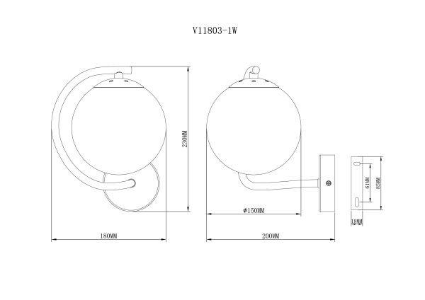Светильник настенный Moderli V11803-1W Circle — изображение 3