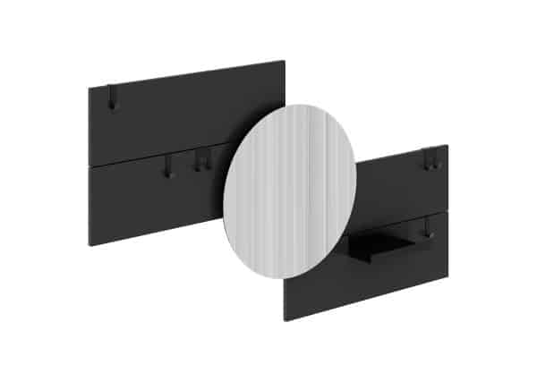 Вешалка Stripe M горизонтальная с зеркалом D 60 см (черный) — изображение 2