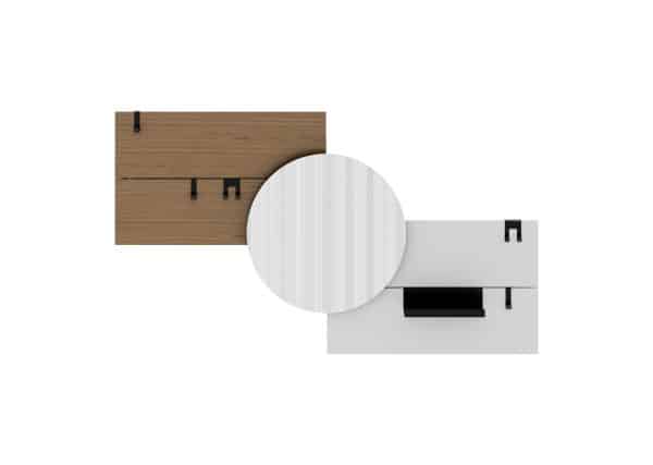 Вешалка Stripe M горизонтальная с зеркалом D 60 см (натуральный дуб, дымка) — изображение 3