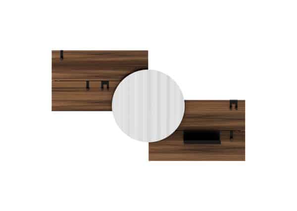 Вешалка Stripe M горизонтальная с зеркалом D 60 см (орех) — изображение 3