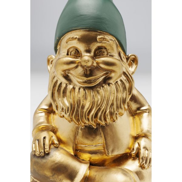 Фигура декоративная Zwerg Sitting Gold Green 19 см — изображение 3