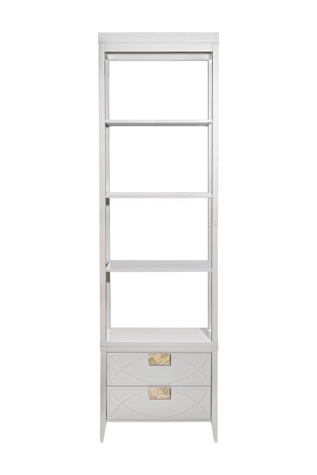 151SV-000019 Шкаф-витрина открытый узкий с тумбой прикроватной с 2-мя ящиками