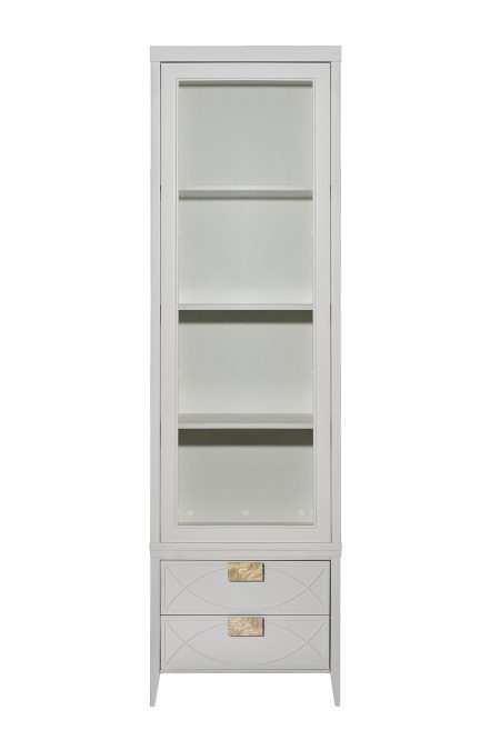 151SV-000021 Шкаф-витрина 1 стеклянный фасад с тумбой прикроватной с 2-мя ящиками