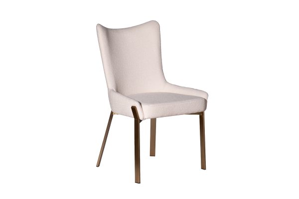 163YH-06275 Стул обеденный букле белый+бронза 57*65*91см — изображение 2