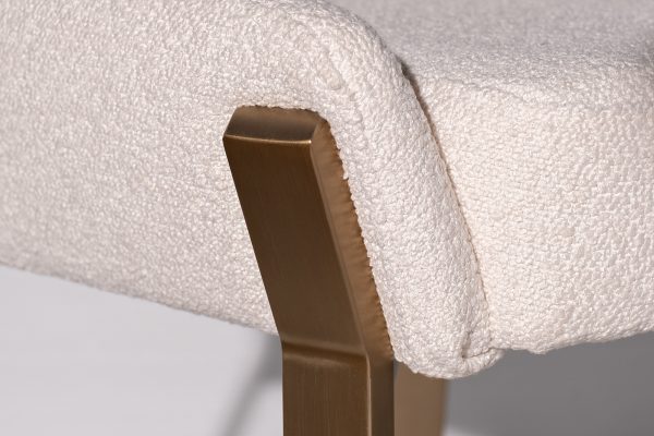 163YH-06275 Стул обеденный букле белый+бронза 57*65*91см — изображение 5