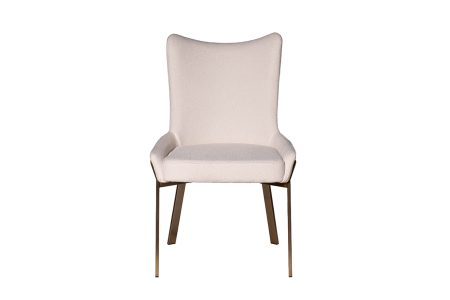 163YH-06275 Стул обеденный букле белый+бронза 57*65*91см