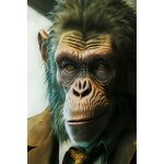 Картина стеклянная Drinking Monkey 100x100 см — изображение 3