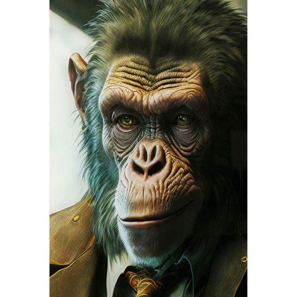 Картина стеклянная Drinking Monkey 100x100 см — изображение 3