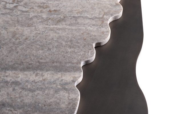 58DB-24056 Стол журнальный Travertine 120*120*29см — изображение 5