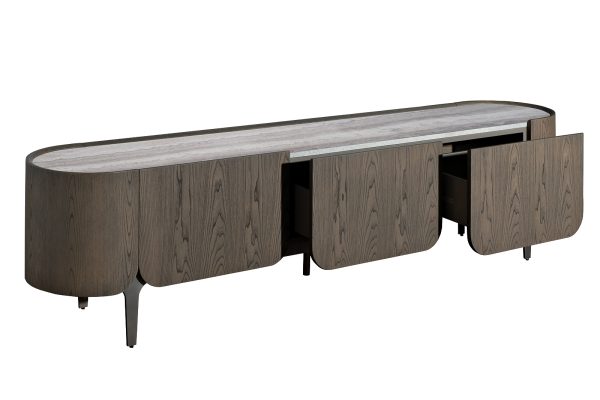 58DB-24230 Тумба под телевизор Travertine 220*42*52,5см — изображение 3