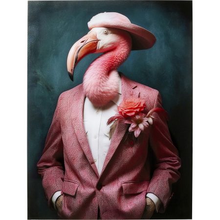 Картина стеклянная Mister Flamingo 120x160 см