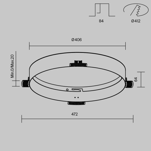 Аксессуар для встраиваемого светильника Technical DLA032-TRS45-W — изображение 3