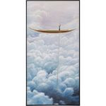 Картина в раме Cloud Boat 60x120 см
