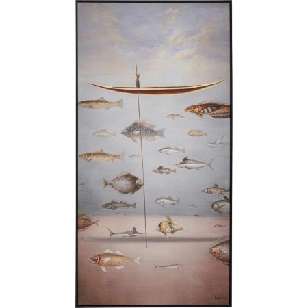 Картина в раме Cloud Fisherman Boat 60x120 см