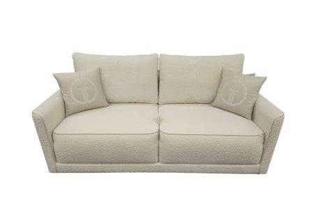 Диван Portofino 200 двухм раскл с кантом букле экрю Orso Ecru+Enzo000