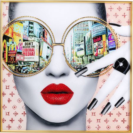 Картина в раме Times Square View 120x120 см