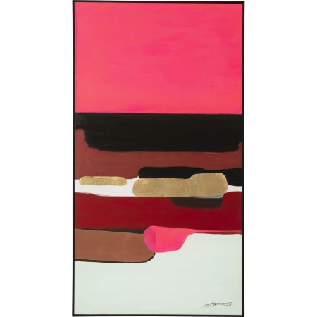 Картина в раме Abstract Shapes Pink 73x143 см