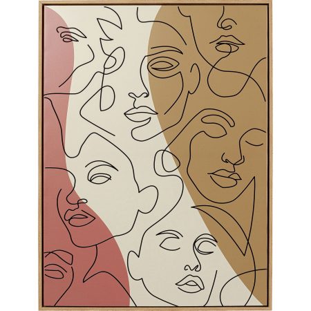 Картина в раме Faccia Arte Tri Colore 90x120 см